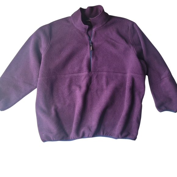 Ll Bean Cozy Purple hapf Zip Up Fleece Relaxed Fit Size 3X - Picture 1 of 4